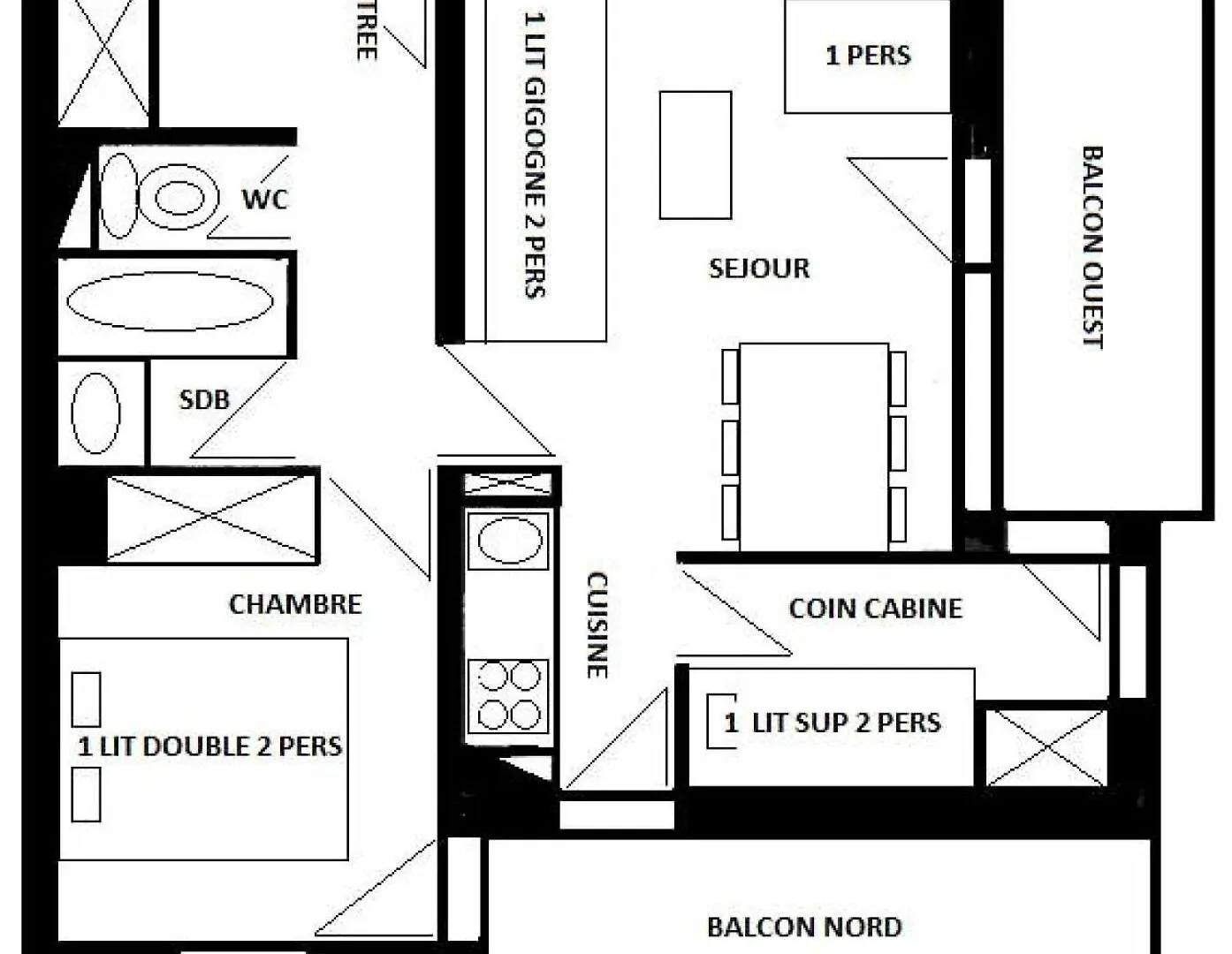 Apartment Residence Le De 3 - 2 Pieces Pour 6 Personnes Mae-9744 La Plagne